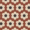 Klinker Victorian Floor Tiles mönster Stratford Red / White / Black