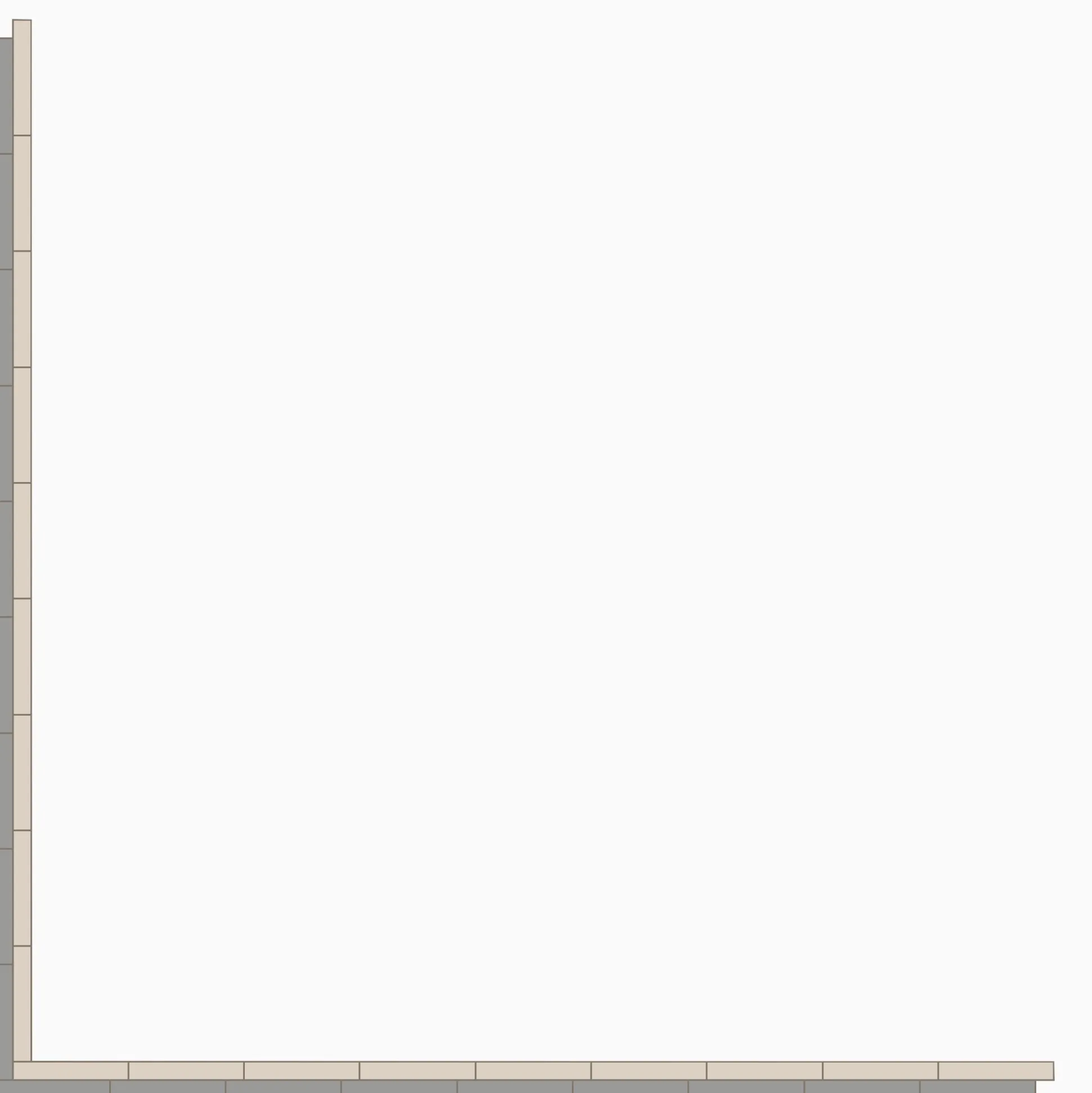 Klinker Victorian Floor Tiles bård Donner Grey / Dover White