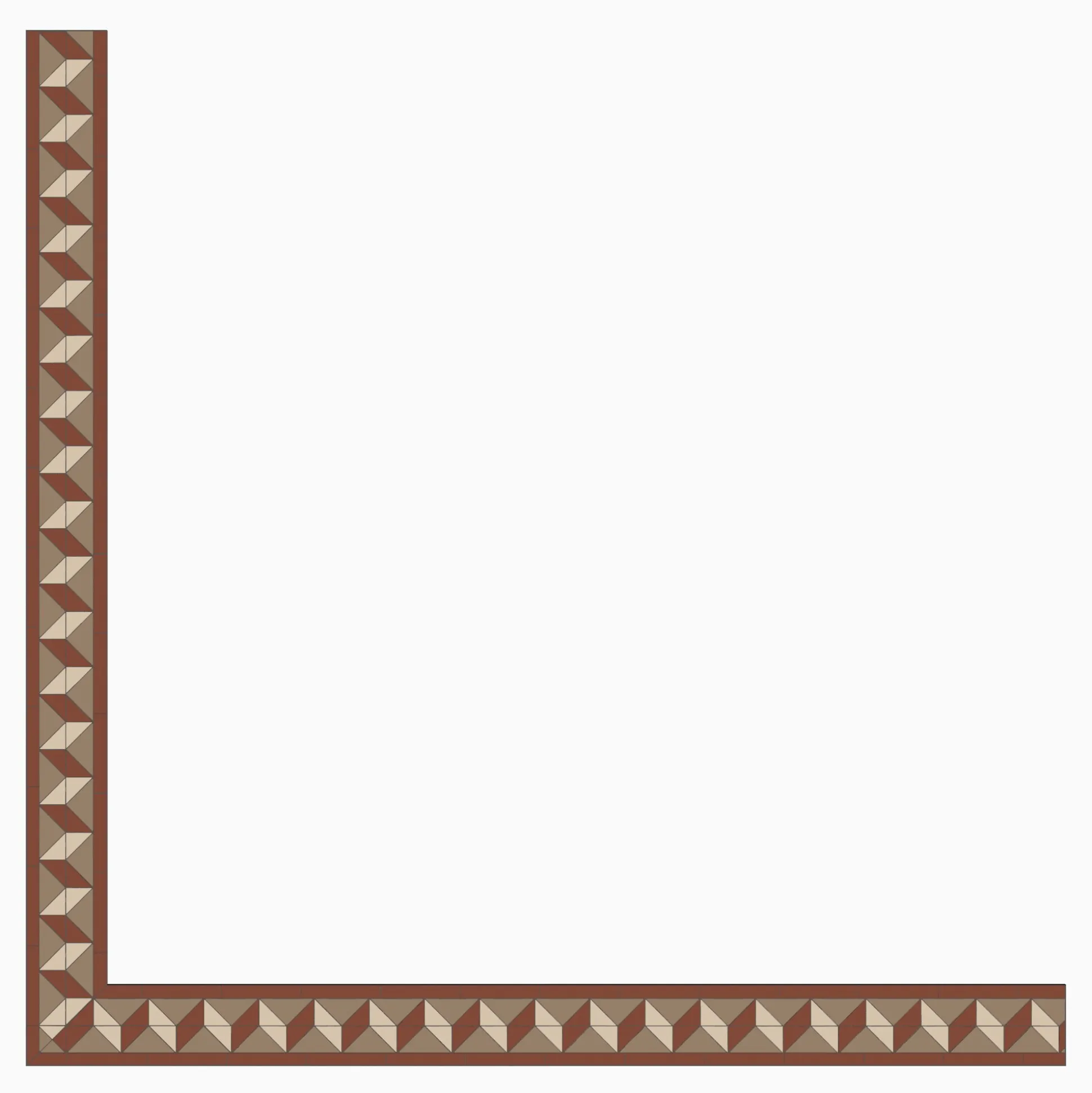 Klinker Victorian Floor Tiles bård Norton Regency Bath / Red / White