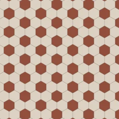Klinker Victorian Floor Tiles mönster Barcelona Red / Dover White