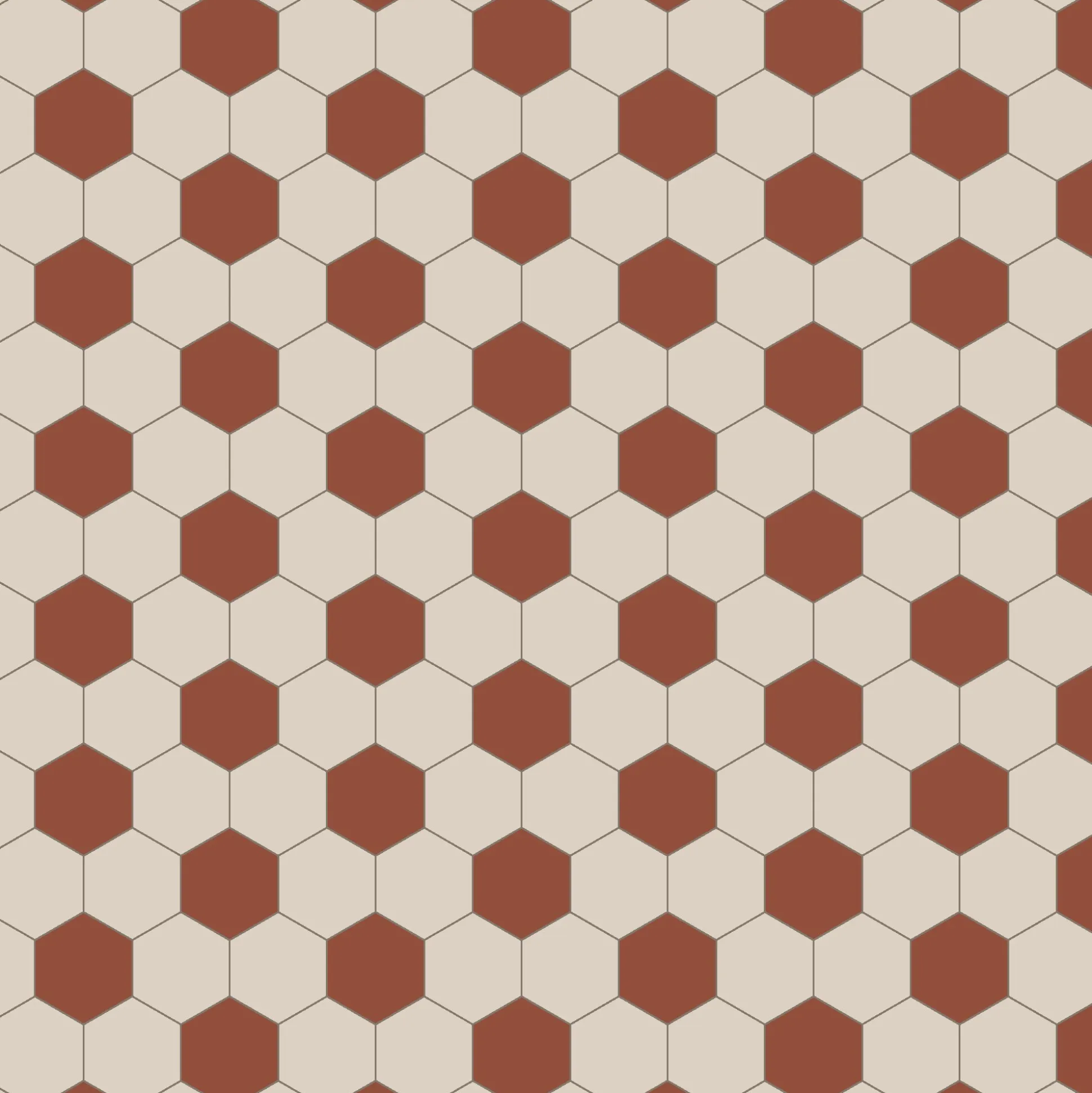 Klinker Victorian Floor Tiles mönster Barcelona Red / Dover White