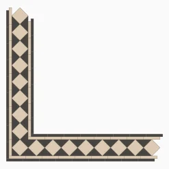 Klinker Victorian Floor Tiles bård Melville Black / White