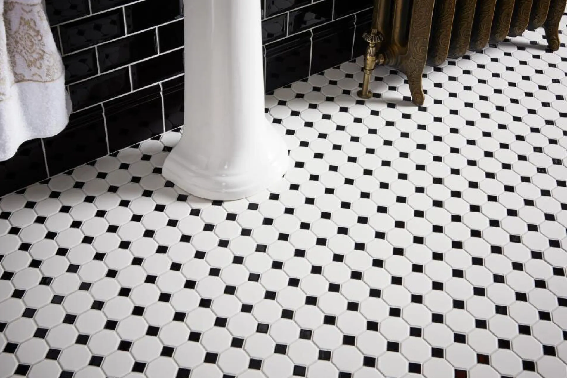 Klinker Victorian Floor Tiles mosaik Classic Octagon and Dot