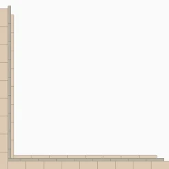 Klinker Victorian Floor Tiles bård 123 mm Chester Mews / White