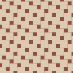 Klinker Victorian Floor Tiles mönster Weimar White / Red