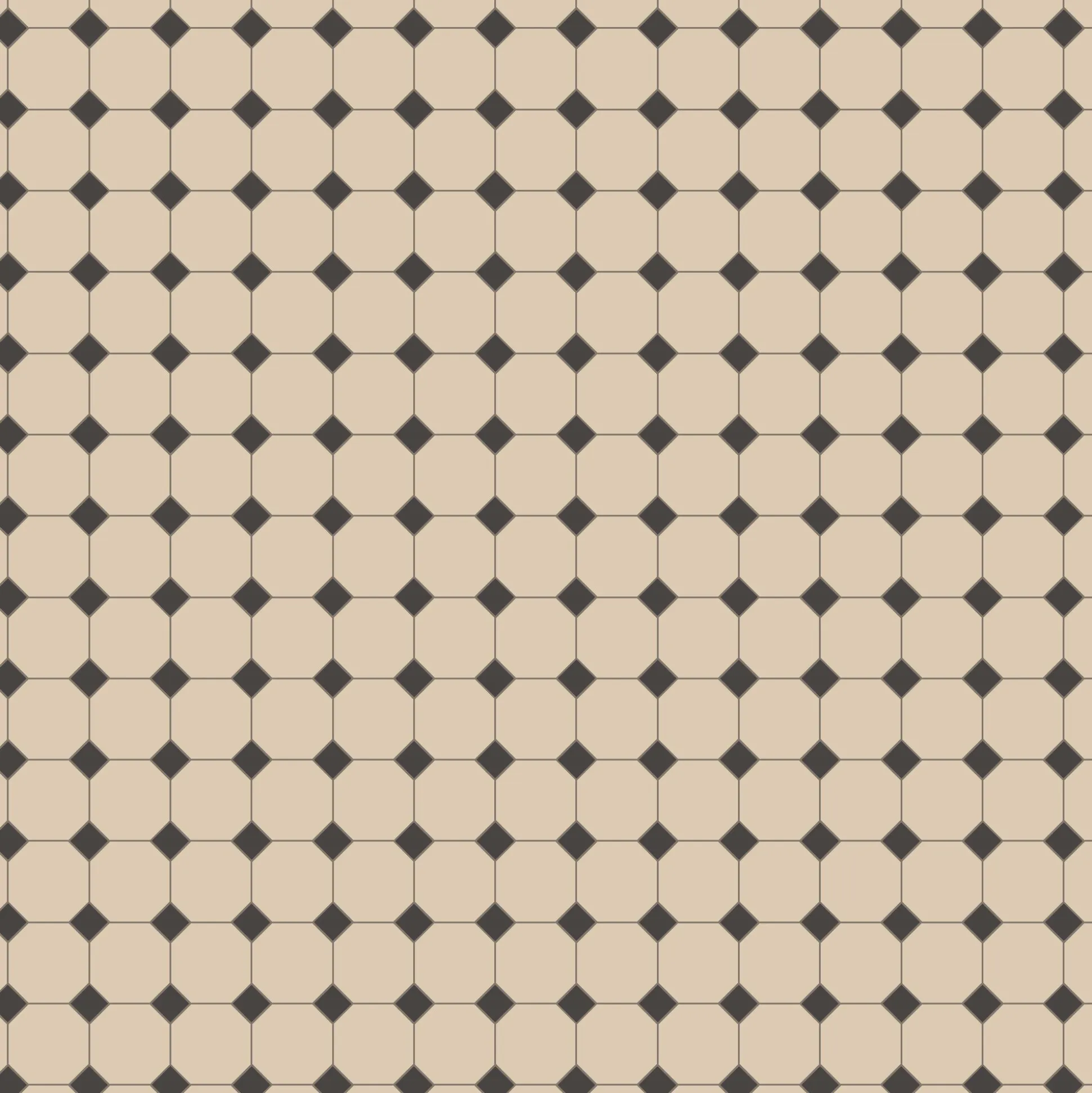 Klinker Victorian Floor Tiles mönster Harrogate White / Black