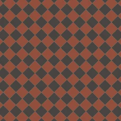 Klinker Victorian Floor Tiles mönster Funkis Red / Black