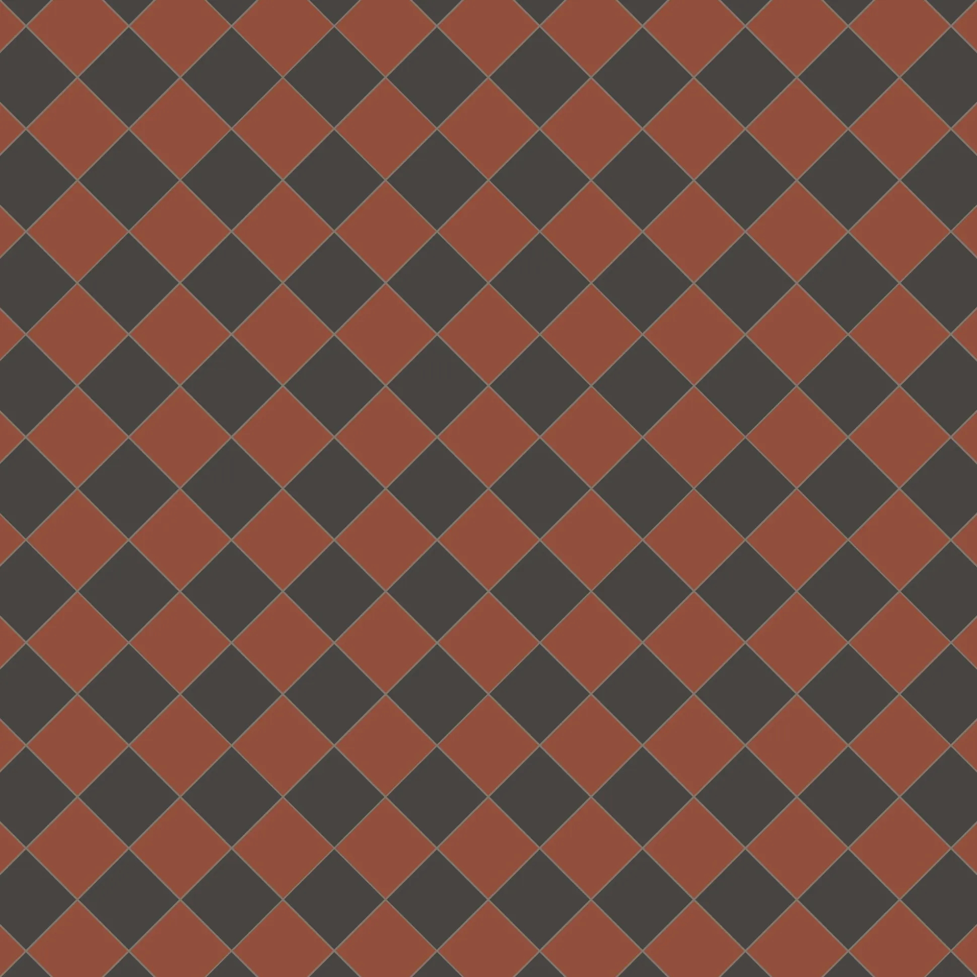 Klinker Victorian Floor Tiles mönster Funkis Red / Black