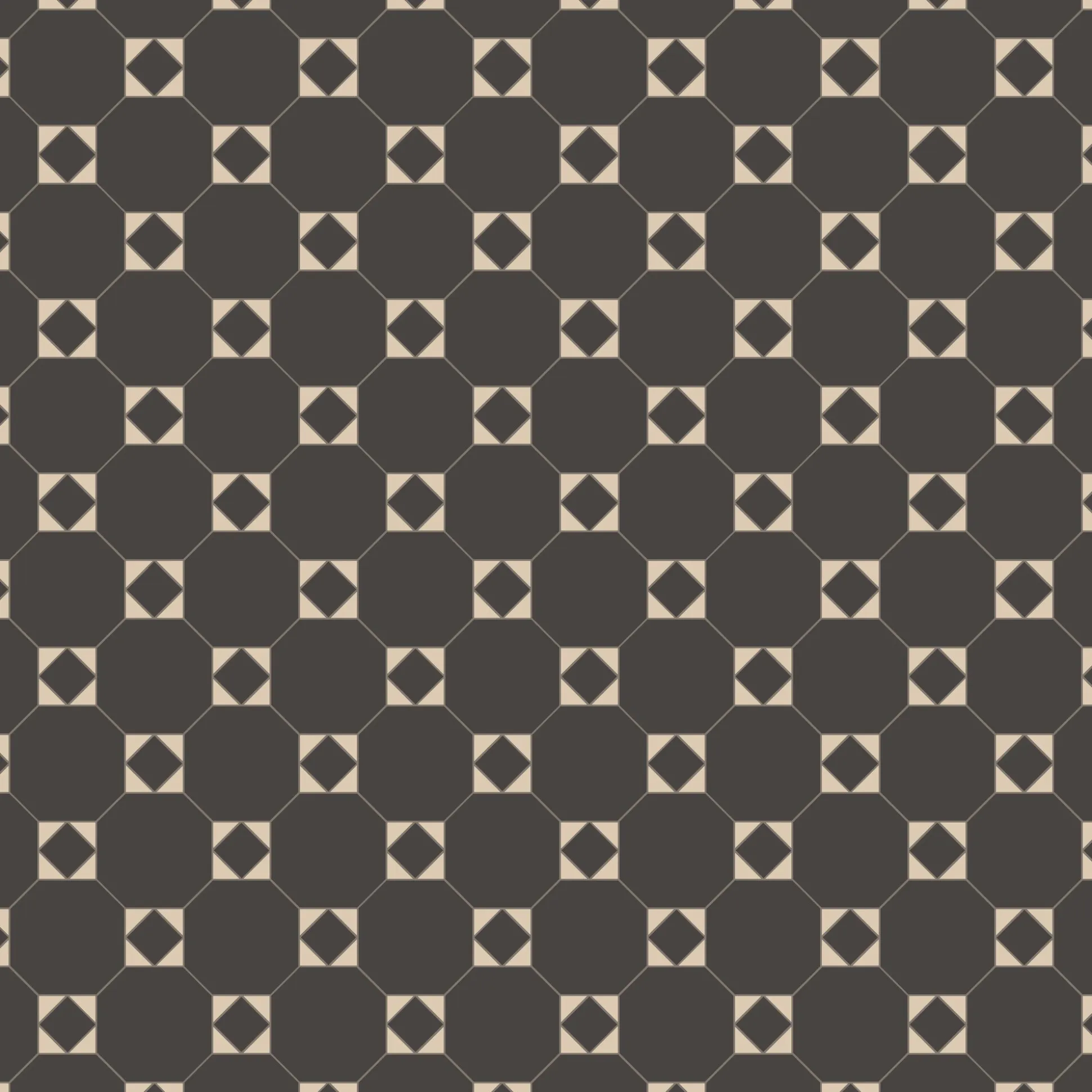 Klinker Victorian Floor Tiles mönster Arundel Black / White
