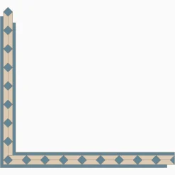 Klinker Victorian Floor Tiles bård Claire Blue / White