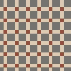 Klinker Victorian Floor Tiles mönster Edinburgh R Grey / Red / White
