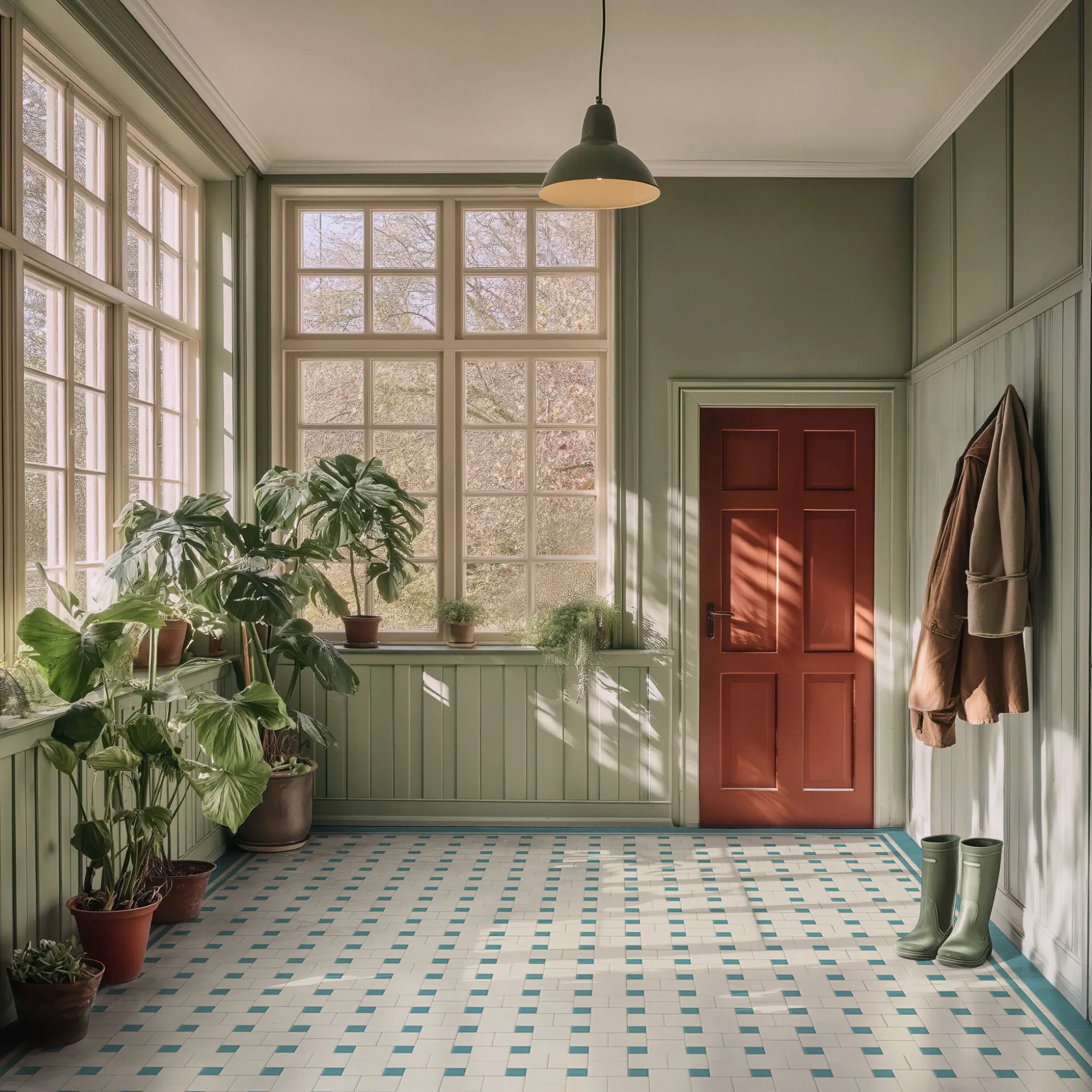 Klinker Victorian Floor Tiles mönster Helsinki White / Blue