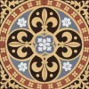 Klinker Victorian Floor Tiles mönstrad Gladstone Blue/Red
