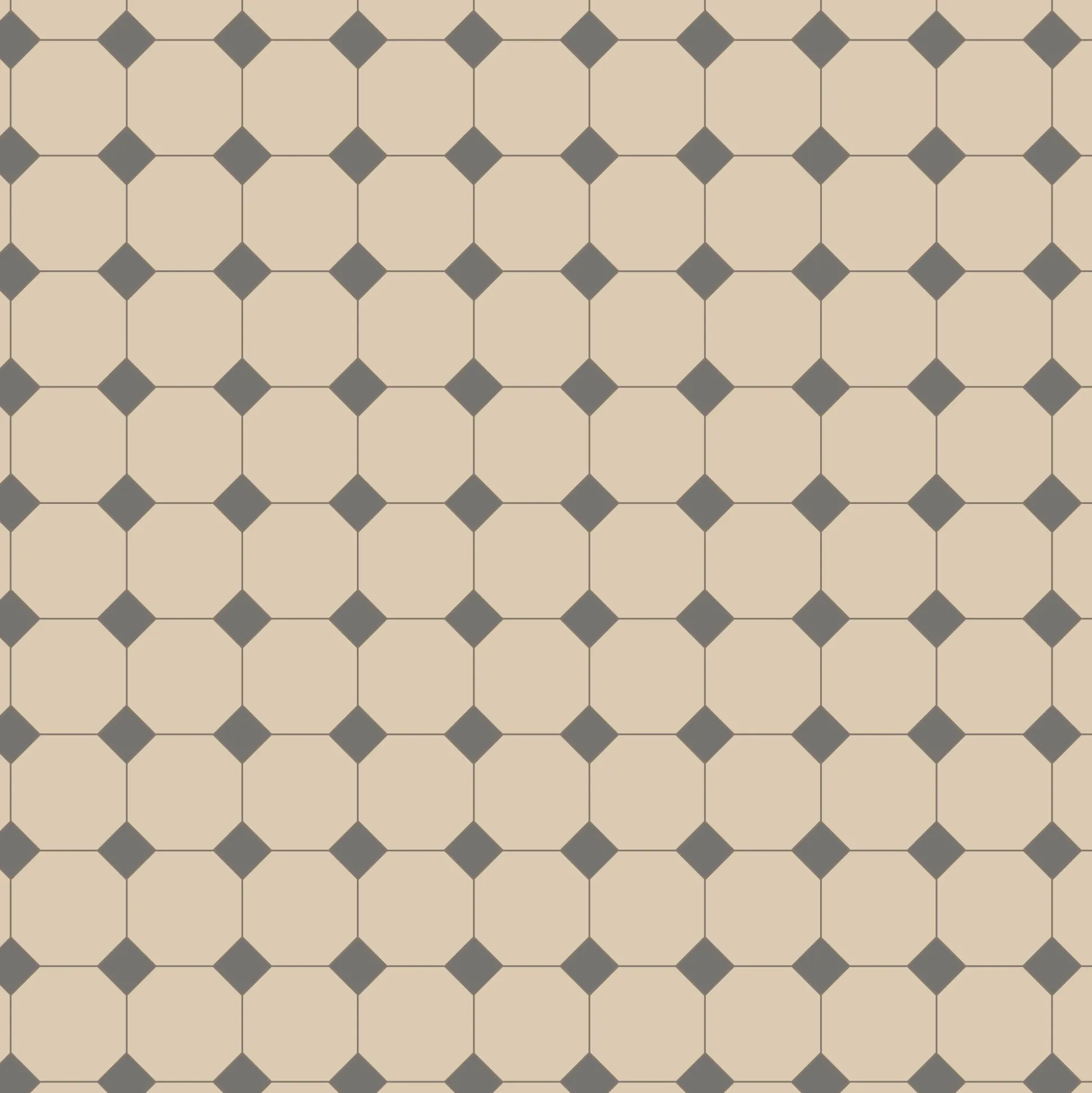 Klinker Victorian Floor Tiles mönster York White / Revival Grey