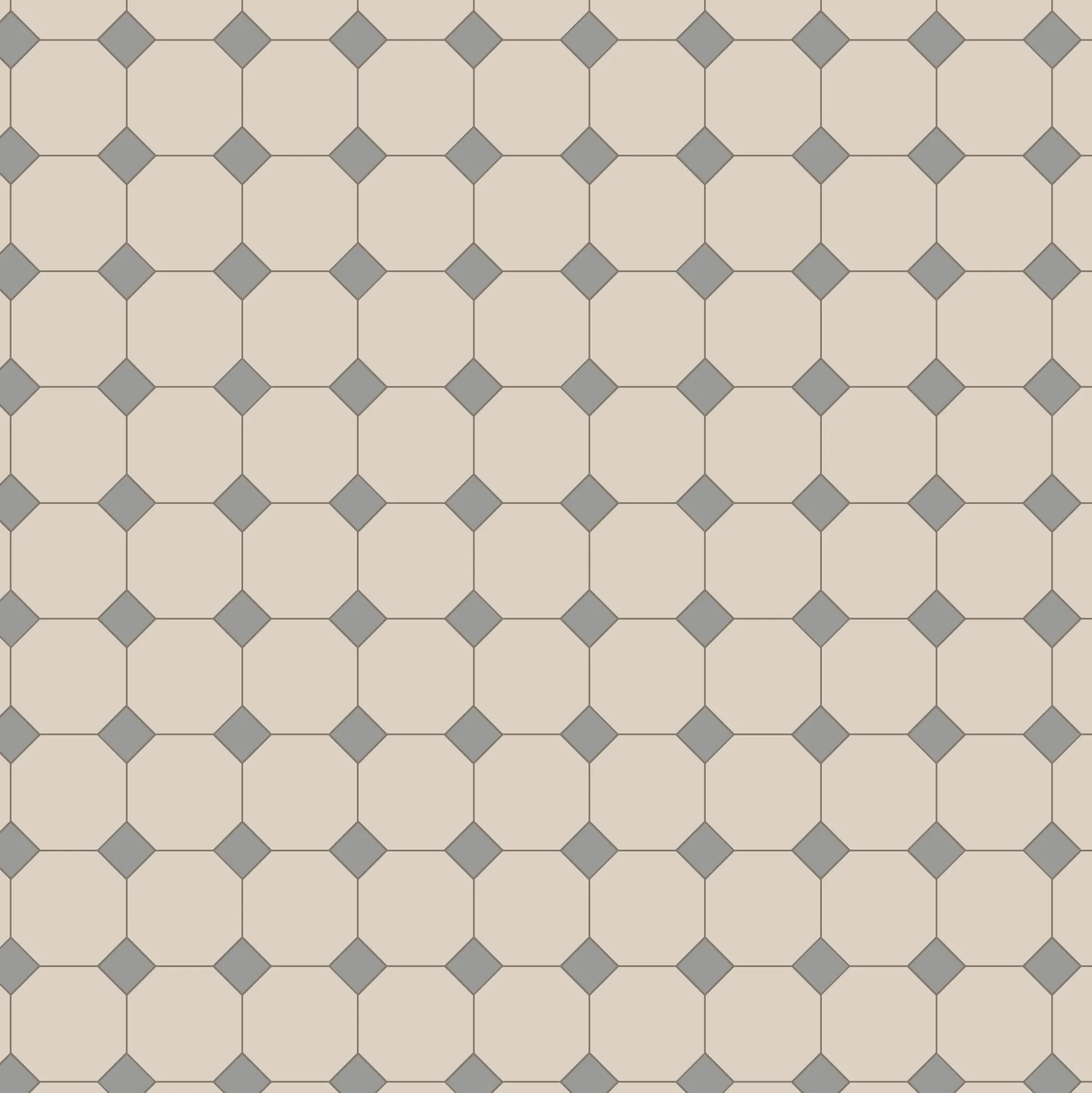 Klinker Victorian Floor Tiles mönster York Dover White / Grey