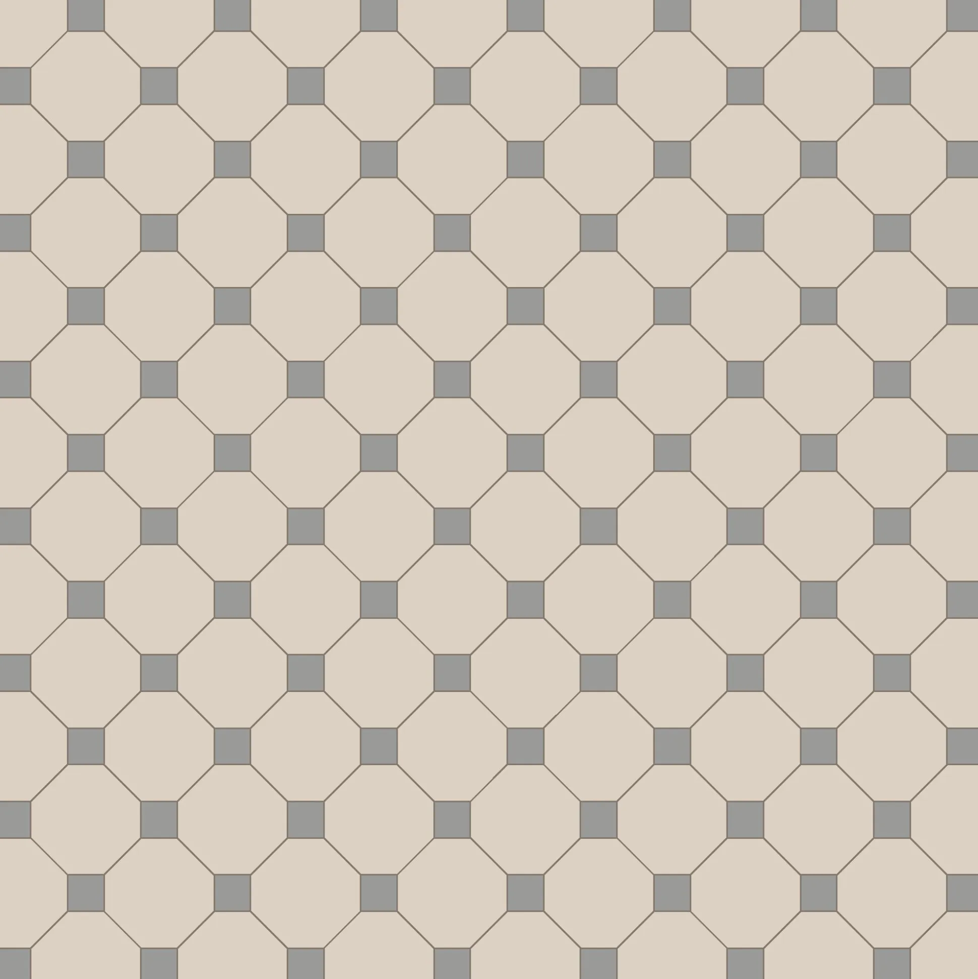 Klinker Victorian Floor Tiles mönster York Dover White / Grey