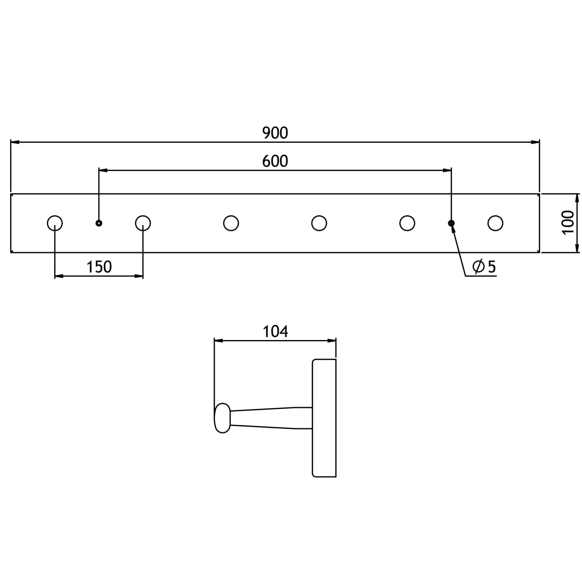 Kroklist Kallis furu 900 mm