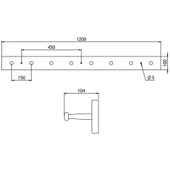 Kroklist Kallis furu 900 mm