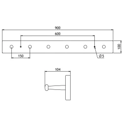 Kroklist Kallis furu 900 mm