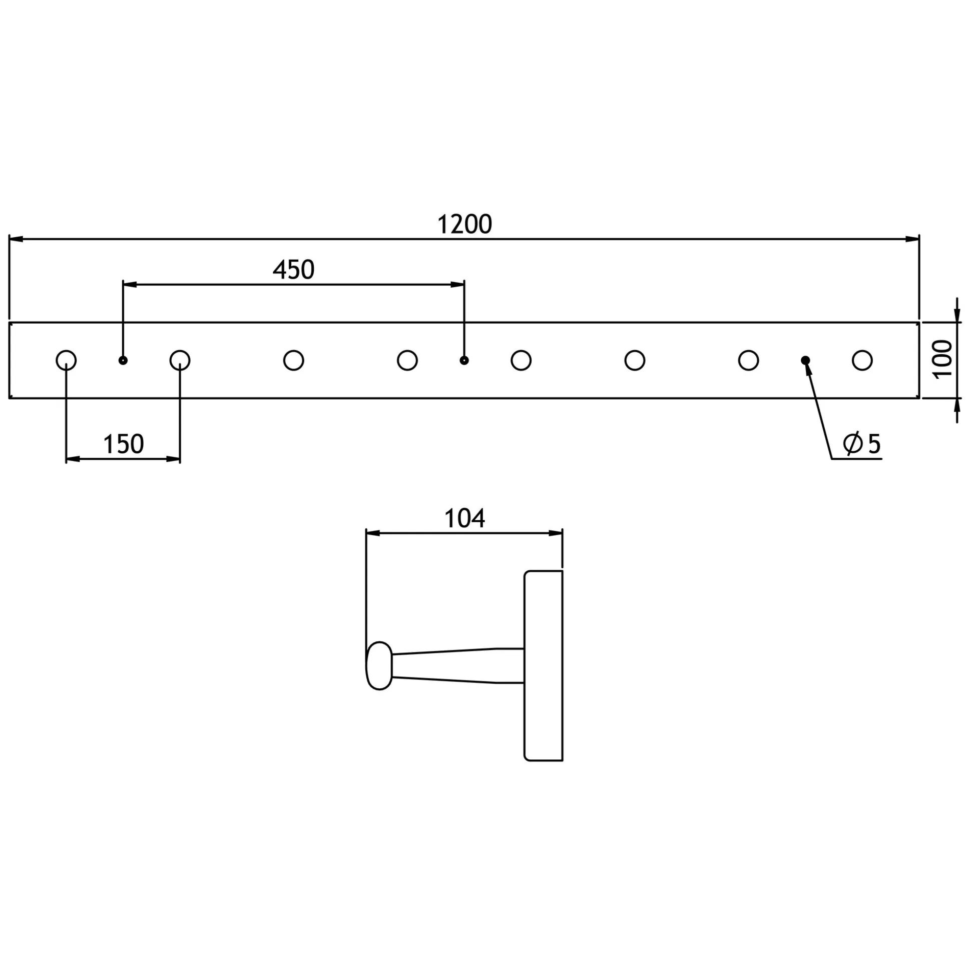 Kroklist Kallis furu 900 mm