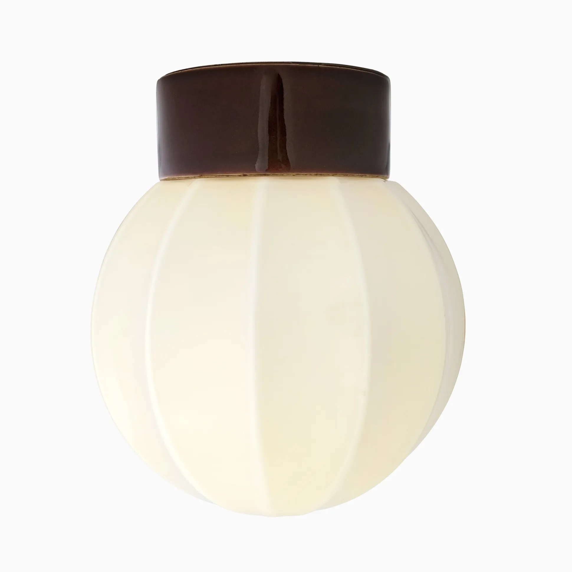 Lampa Deco rak gräddvit/brun IP20