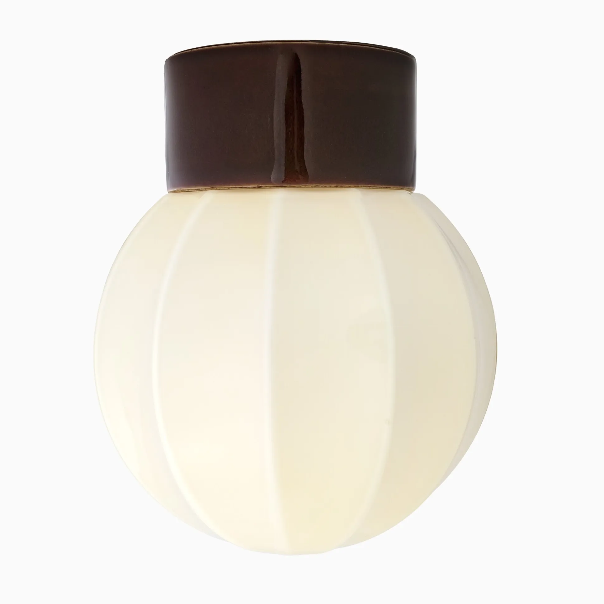 Lampa Deco rak gräddvit/brun IP54