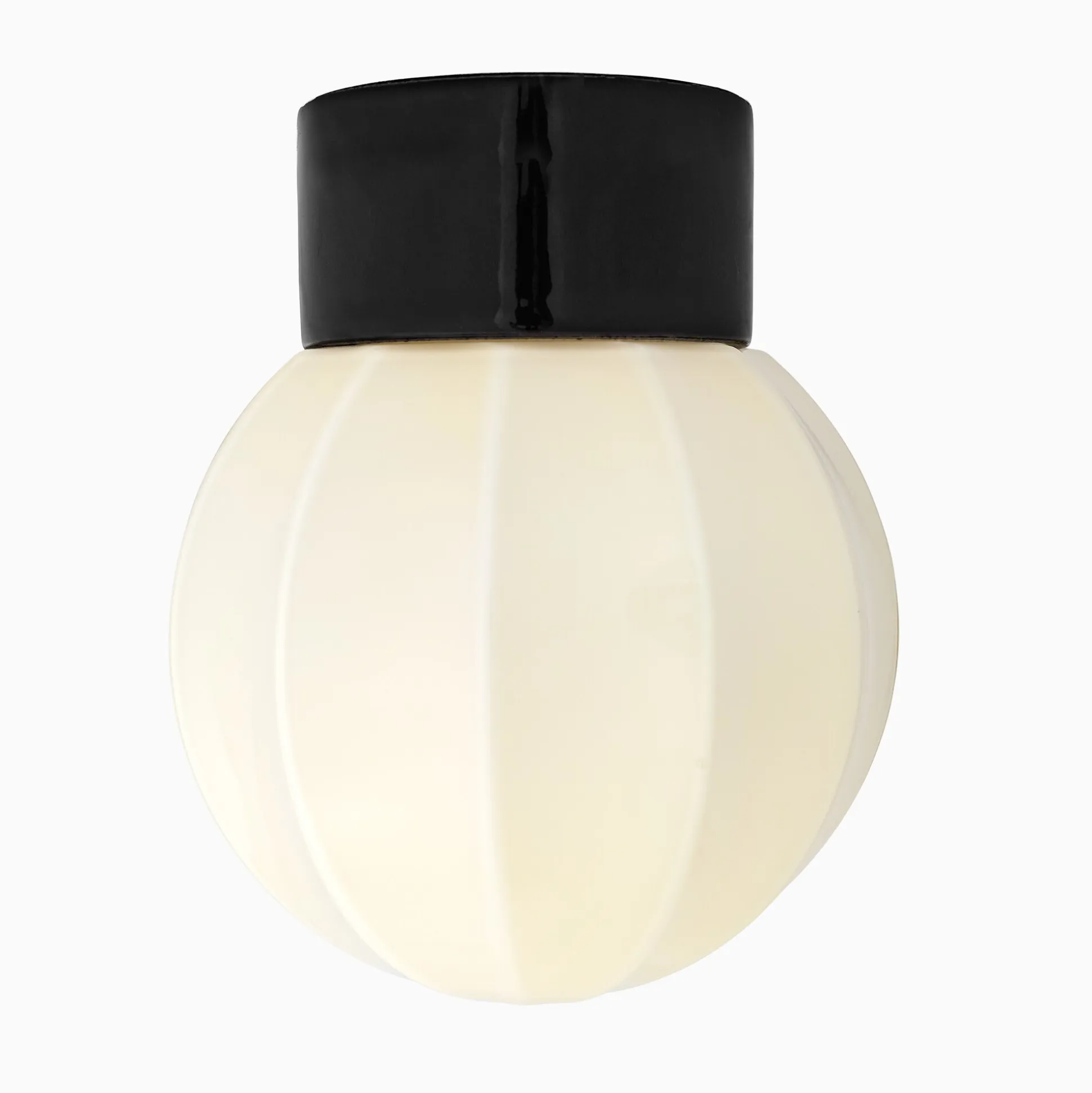 Lampa Deco rak gräddvit/svart IP54