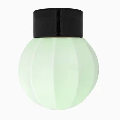 Lampa Deco rak pastellgrön/svart IP54