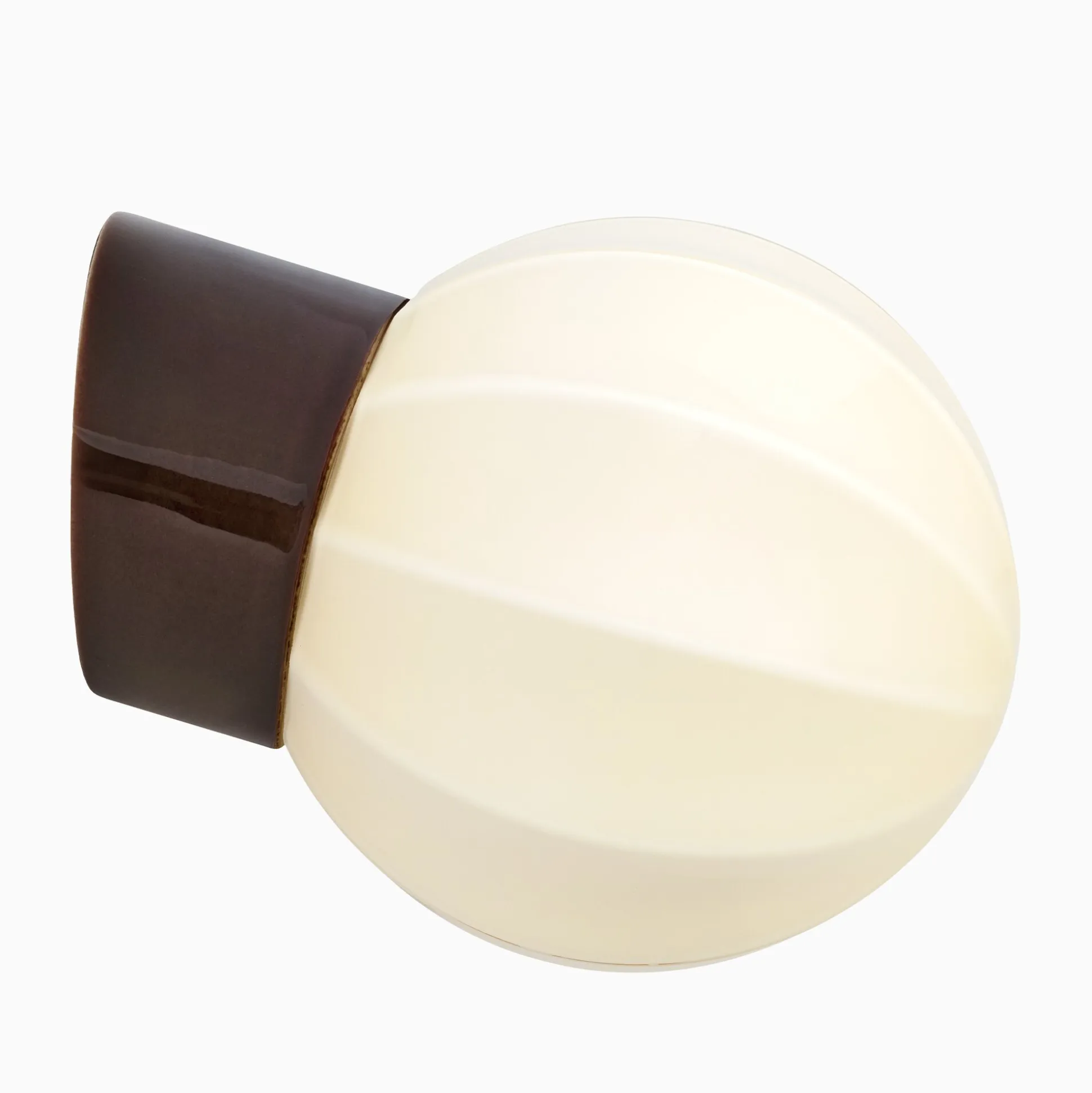 Lampa Deco sned gräddvit/brun IP54