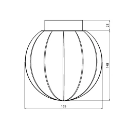Lampa Deco sned gul/svart
