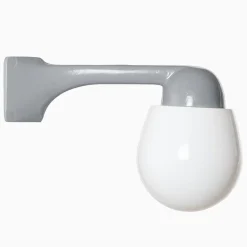 Lampa Funkis 1950 Hörn Grå Rak Päron