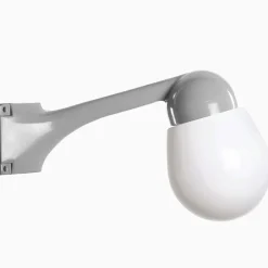 Lampa Funkis 1950 Hörn Grå Vinklad Päron