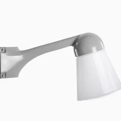 Lampa Funkis 1950 Hörn Grån Vinklad Kon