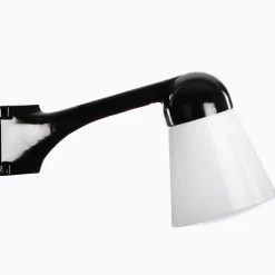 Lampa Funkis 1950 Hörn Svart Vinklad Kon