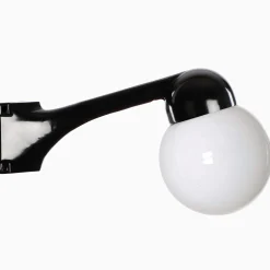 Lampa Funkis 1950 Hörn Svart Vinklad Klot