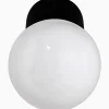 Lampa rak IP54 svart