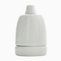 Lamphållare E27 vit porslin