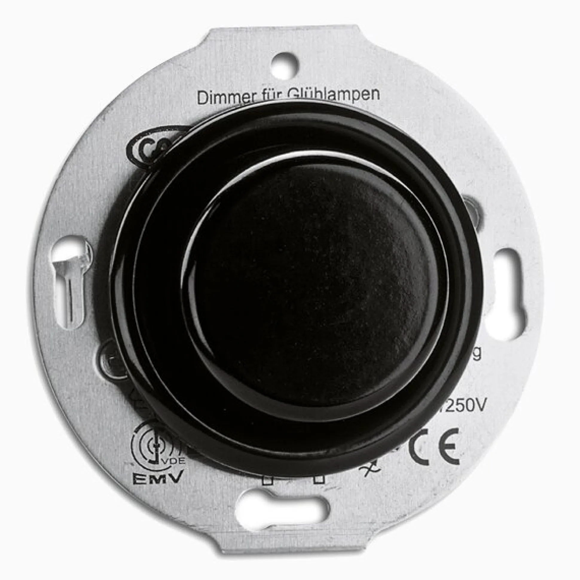 Led-dimmer svart bakelit insats 3-130 W