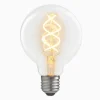 Ledlampa Glob 80 mm klar E27 380 lumen