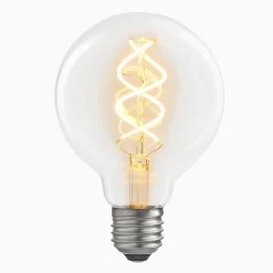 Ledlampa Glob 80 mm klar E27 380 lumen