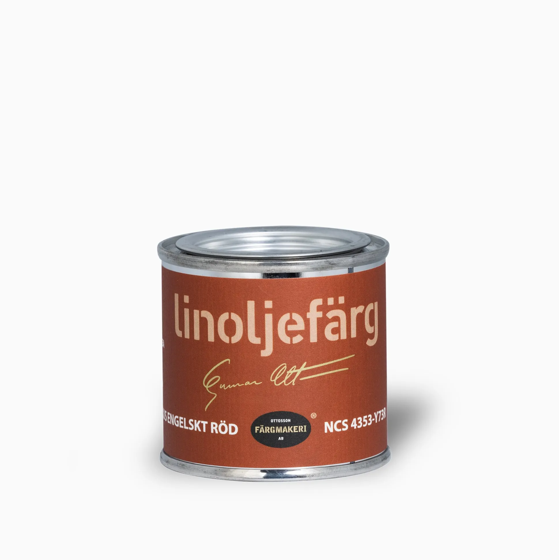Ljus Engelskt Röd linoljefärg provburk