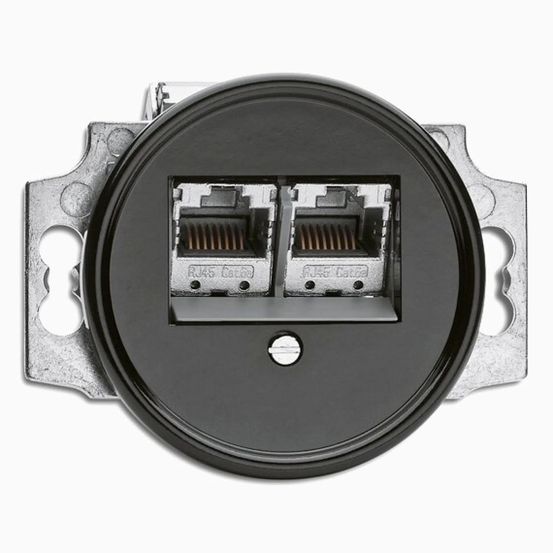 Modularuttag svart bakelit insats