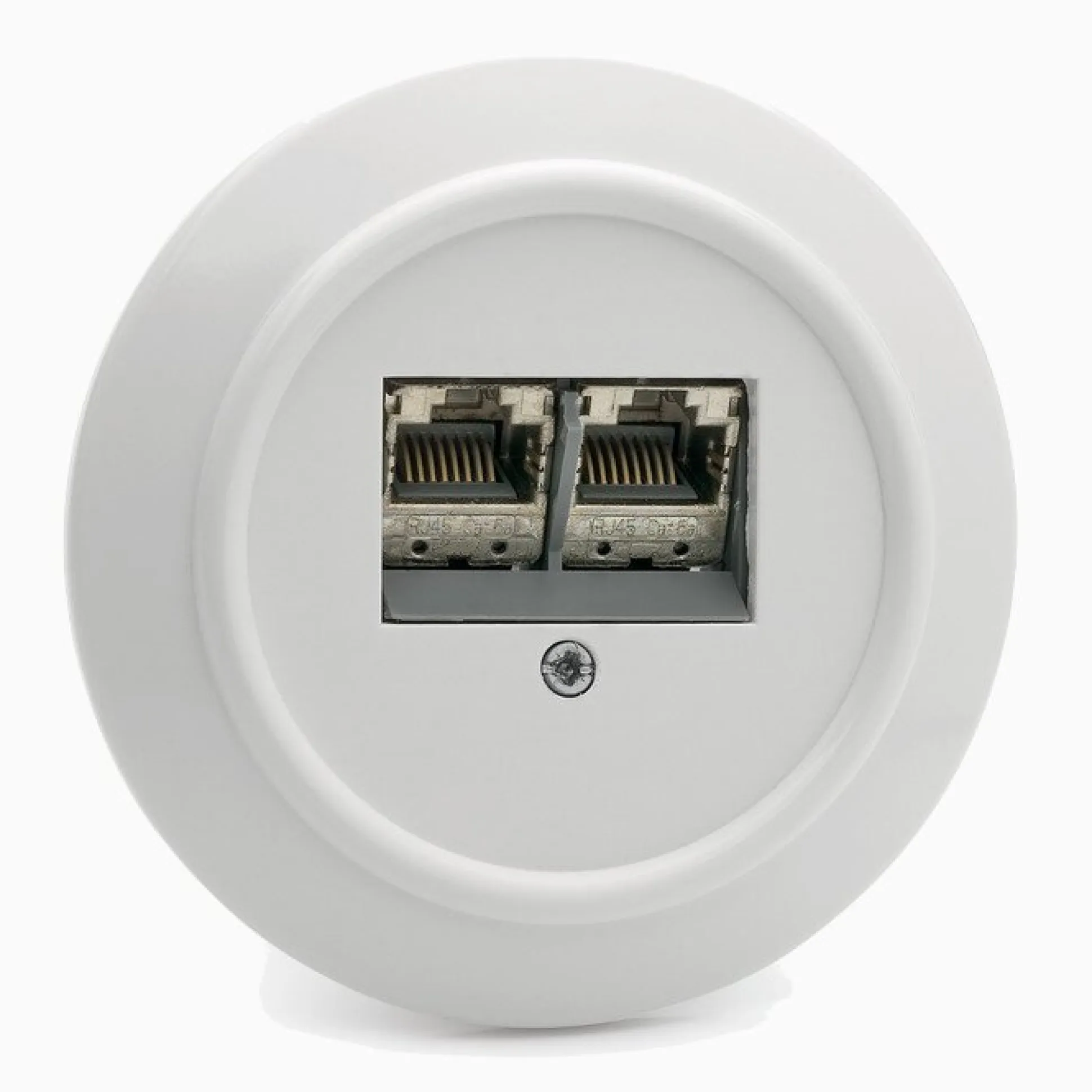 Modularuttag vit med ring