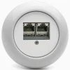 Modularuttag vit porslin med ring