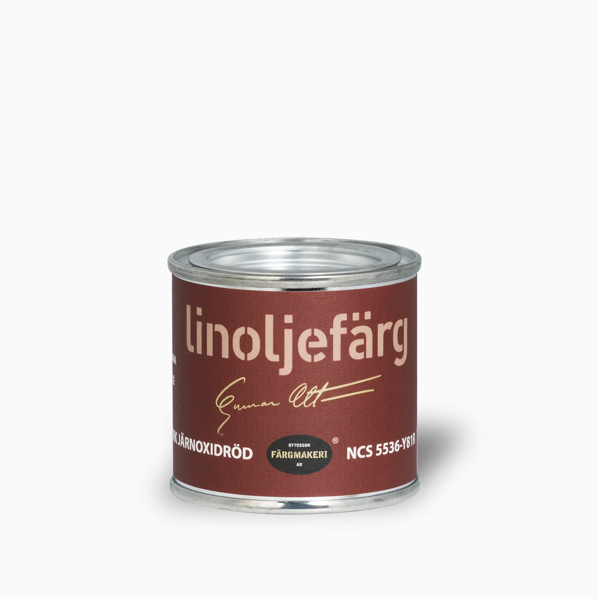 Mörk Järnoxidröd linoljefärg 500 ml