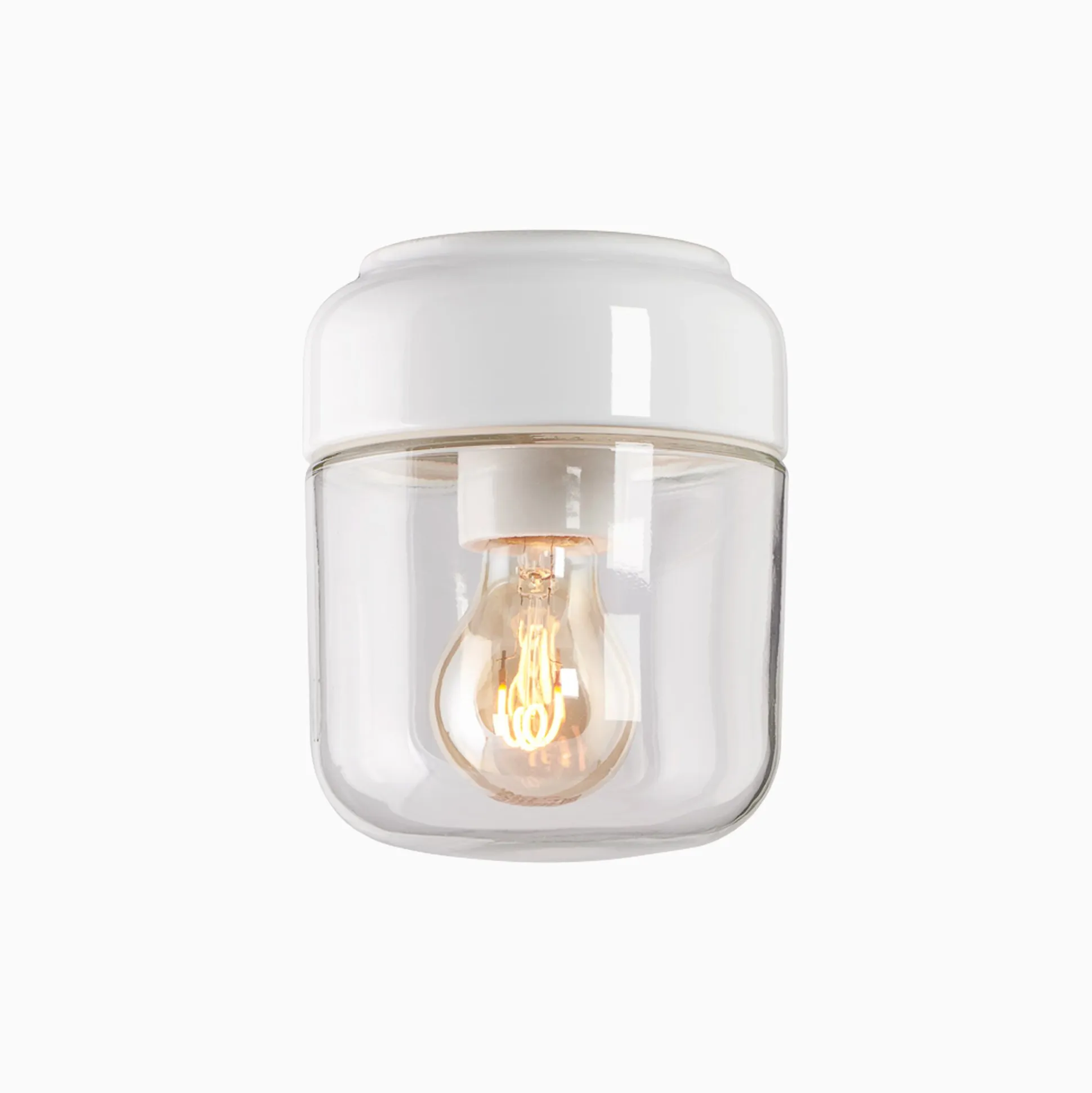 Ohm 140 H170 vit med opalglas - Ledmodul 3000K