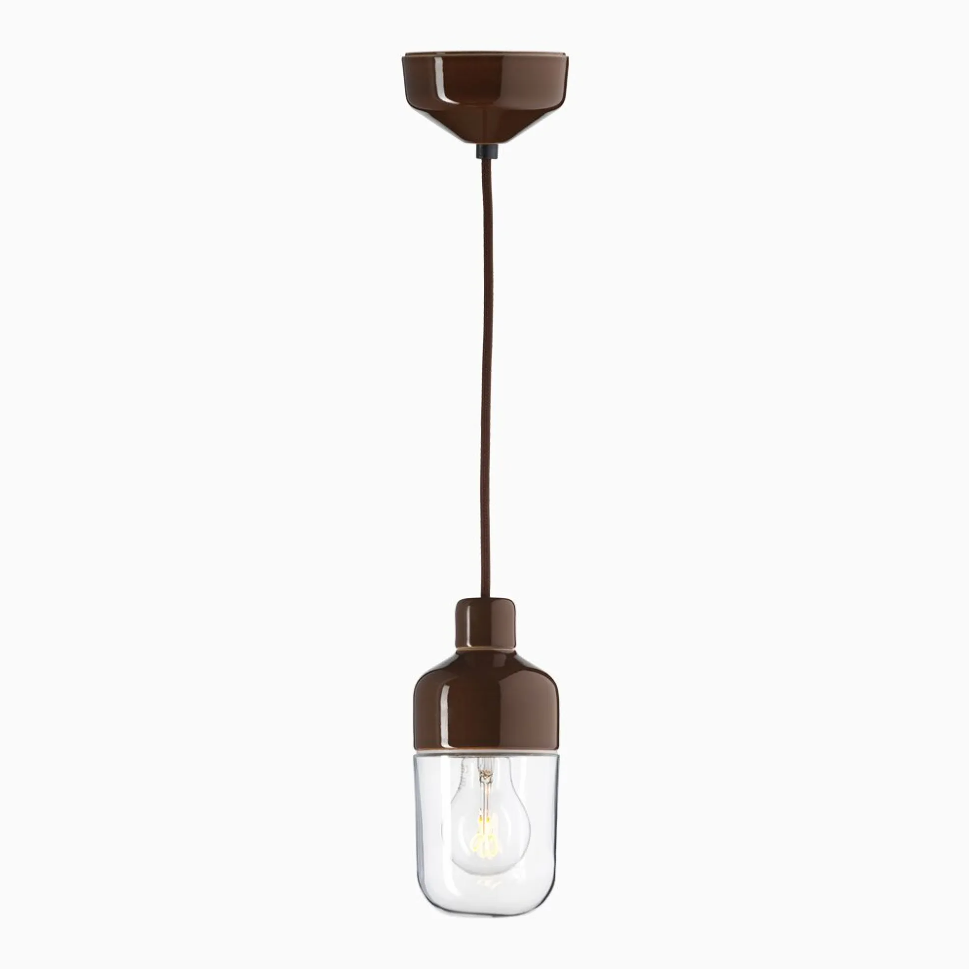 Ohm pendel 100 H215 vit med opalglas - E27