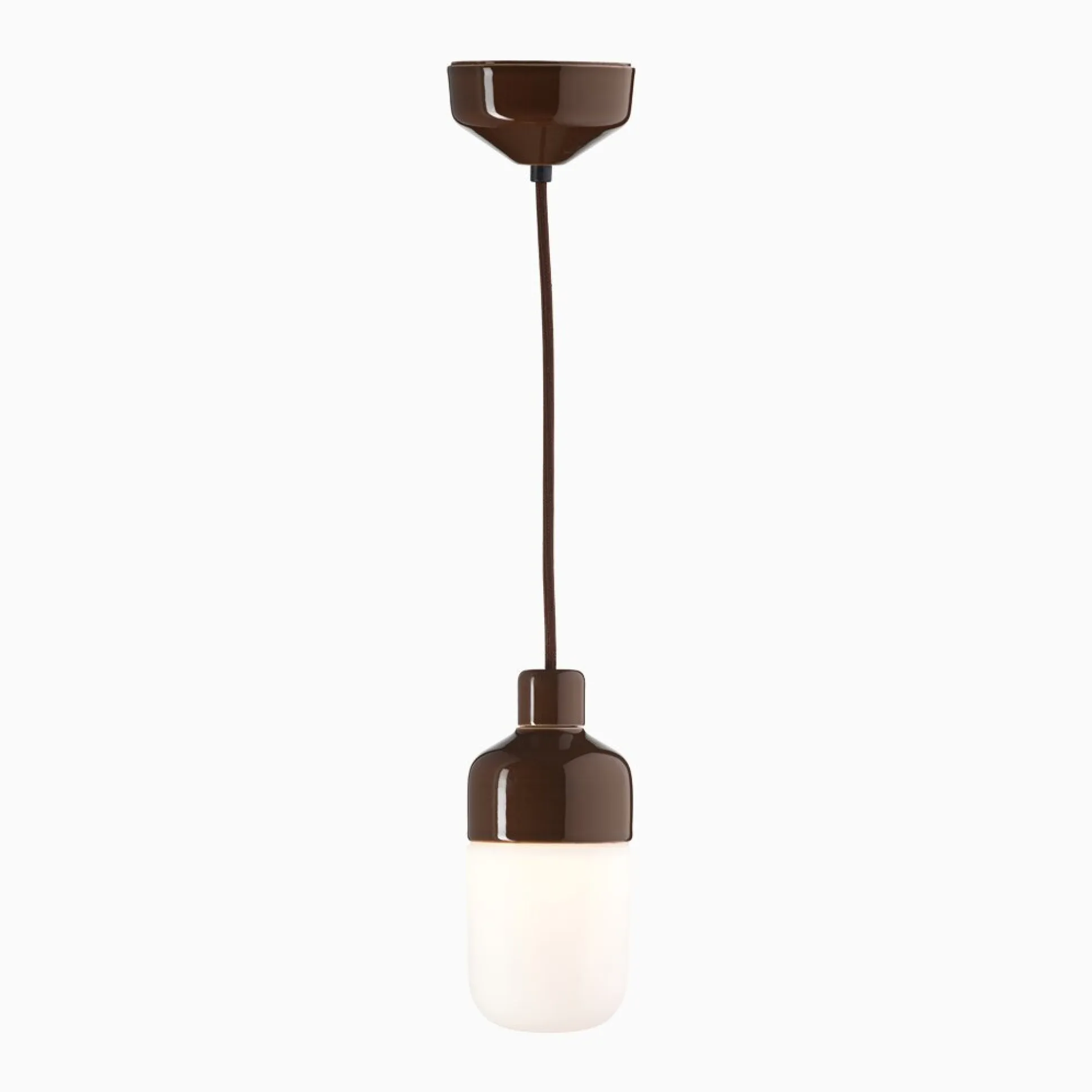 Ohm pendel 100 H215 vit med opalglas - E27