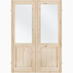 Parspegeldörr med karm ovanspegel klarglas M13x21 - Höger