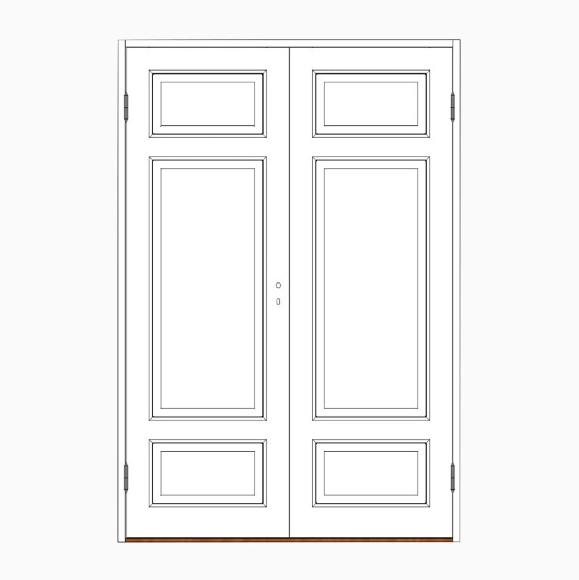 Parspegeldörr med karm 3-spegel L M13x21 - Höger